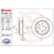 BREMBO brake disc 08.6931.10, set of 2 - Brake Disc