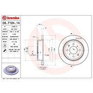 BREMBO brake disc 08.7104.14, set of 2 - Brake Disc