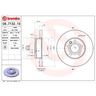 BREMBO brake disc 08.7132.10, set of 2 - Brake Disc