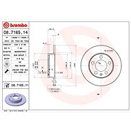 BREMBO brake disc 08.7165.14, set of 2 - Brake Disc