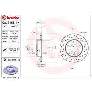 BREMBO brake disc 08.7165.1X, set of 2 - Brake Disc