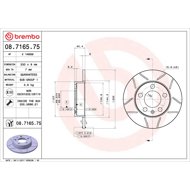 BREMBO Brake disc OCT/FAB REAR BREMBO MAX 08.7165.75, set of 2 - Brake Disc