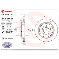 BREMBO brake disc 08.7716.20, set of 2 - Brake Disc