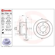 BREMBO brake disc 08.7724.10, set of 2 - Brake Disc