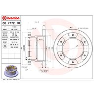 BREMBO brake disc 08.7772.10, set of 2 - Brake Disc