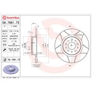 BREMBO brake disc 08.7861.75, set of 2 - Brake Disc