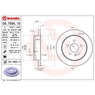 BREMBO brake disc 08.7936.10, set of 2 - Brake Disc