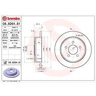 BREMBO brake disc 08.8264.81, set of 2 - Brake Disc