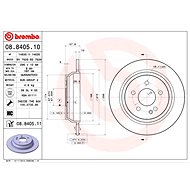 BREMBO brake disc 08.8405.10, set of 2 - Brake Disc