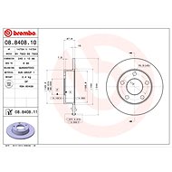 BREMBO brake disc 08.8408.10, set of 2 - Brake Disc
