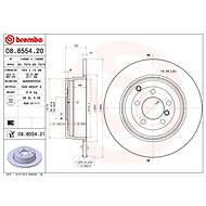 BREMBO brake disc 08.8554.20, set of 2 - Brake Disc