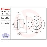BREMBO brake disc 08.9081.10, set of 2 - Brake Disc