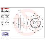 BREMBO brake disc 08.9139.10, set of 2 - Brake Disc