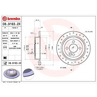 BREMBO brake disc 08.9163.2X, set of 2 - Brake Disc