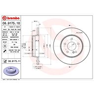 BREMBO brake disc 08.9175.10, set of 2 - Brake Disc