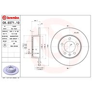 BREMBO brake disc 08.9371.10, set of 2 - Brake Disc