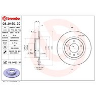 BREMBO brake disc 08.9460.30, set of 2 - Brake Disc