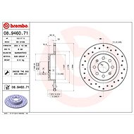 BREMBO brzdový kotouč 08.9460.71, sada 2 ks - Brake Disc