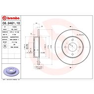 BREMBO brake disc 08.9461.10, set of 2 - Brake Disc