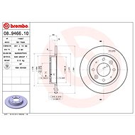 BREMBO brake disc 08.9466.10, set of 2 - Brake Disc