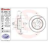 BREMBO brake disc 08.9580.10, set of 2 - Brake Disc