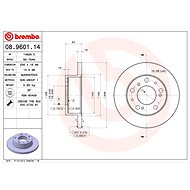 BREMBO brake disc 08.9601.14, set of 2 - Brake Disc