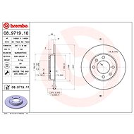 BREMBO brake disc 08.9719.10, set of 2 - Brake Disc