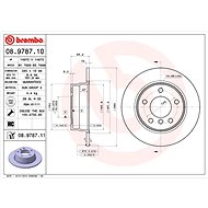 BREMBO brake disc 08.9787.10, set of 2 - Brake Disc