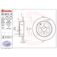 BREMBO brake disc 08.9913.10, set of 2 - Brake Disc