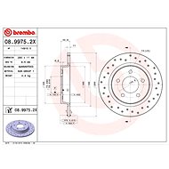 BREMBO brake disc 08.9975.2X, set of 2 - Brake Disc