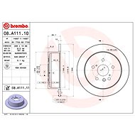 BREMBO brake disc 08. A111.10, set of 2 - Brake Disc