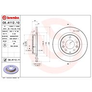 BREMBO brake disc 08. A112.10, set of 2 - Brake Disc