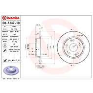BREMBO brake disc 08. A147.11, set of 2 - Brake Disc