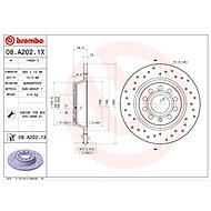 BREMBO brake disc 08. A202.1X, set of 2 - Brake Disc