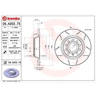 BREMBO brake disc 08. A202.75, set of 2 - Brake Disc