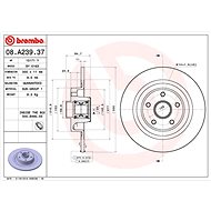 BREMBO brake disc 08. A239.37, set of 2 - Brake Disc