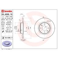 BREMBO brake disc 08. A268.10, set of 2 - Brake Disc