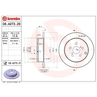 BREMBO brake disc 08. A273.20, set of 2 - Brake Disc