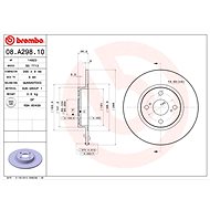 BREMBO brake disc 08. A298.10, set of 2 - Brake Disc