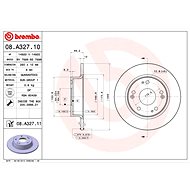 BREMBO brake disc 08. A327.10, set of 2 - Brake Disc