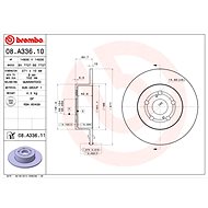 BREMBO brake disc 08. A336.10, set of 2 - Brake Disc
