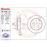 BREMBO brake disc 08. A429.10, set of 2 - Brake Disc