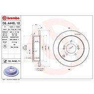 BREMBO brake disc 08. A446.11, set of 2 - Brake Disc