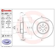 BREMBO brake disc 08. A501.11, set of 2 - Brake Disc
