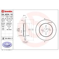 BREMBO brake disc 08. A534.10, set of 2 - Brake Disc