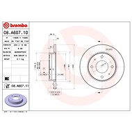 BREMBO brake disc 08. A607.10, set of 2 - Brake Disc