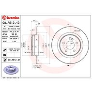 BREMBO brake disc 08. A612.41, set of 2 - Brake Disc