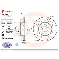 BREMBO brake disc 08. A612.4X, set of 2 - Brake Disc