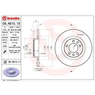 BREMBO brake disc 08. A615.10, set of 2 - Brake Disc