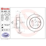 BREMBO brake disc 08. A631.10, set of 2 - Brake Disc